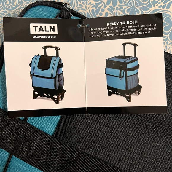 NWT TALN Collapsible 35 Can Rolling Cooler Leakproof Insulated All Terrain Cart - Picture 2 of 3